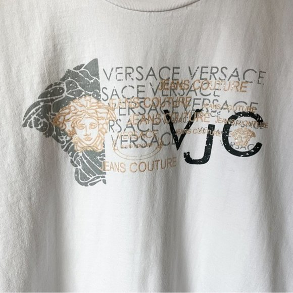 VERSACE JEANS COUTURE White Graphic T-Shirt - Picture 2 of 7